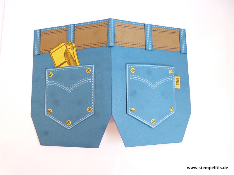 Jeanshosenkarte, Anleitung, Karte, Geschenkidee, basteln, Stampin Up, Geldgeschenk