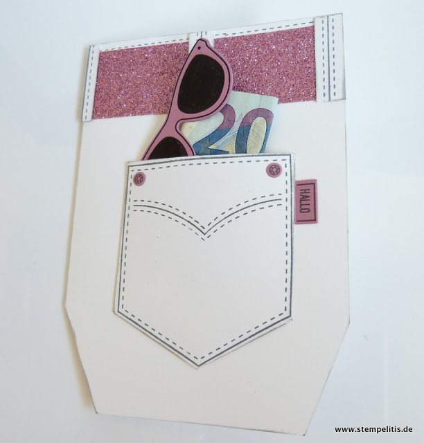 Jeanshosenkarte, Anleitung, Karte, Geschenkidee, basteln, Stampin Up, Geldgeschenk