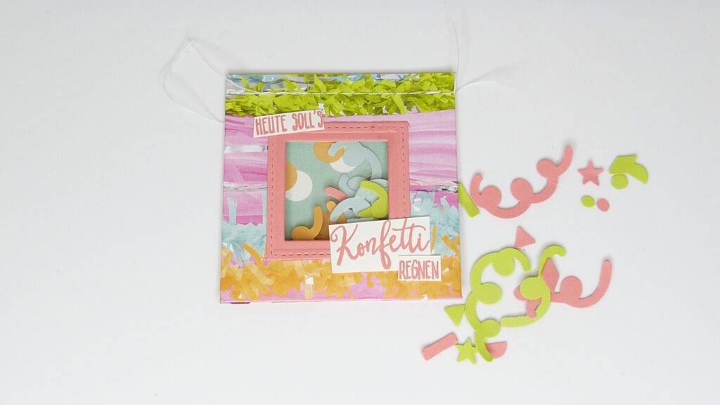 Schüttelkarte, Verpackung, Kärtchen, Konfetti, Anleitung, Stampin Up, handmade
