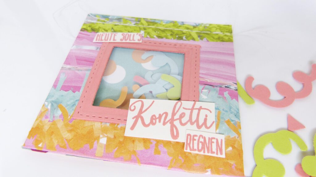 Schüttelkarte, Verpackung, Kärtchen, Konfetti, Anleitung, Stampin Up, handmade