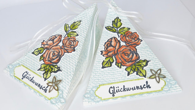 Anleitung, Verpackung, Dreiecksbox, Stampin Up, handmade, Papierbasteln, Stempelitis 