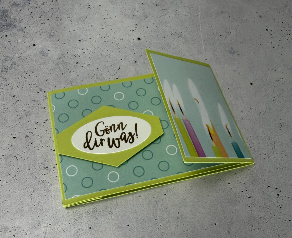 Gutscheinkarte, Geburtstag, Anleitung, Stampin Up, Stempelitis