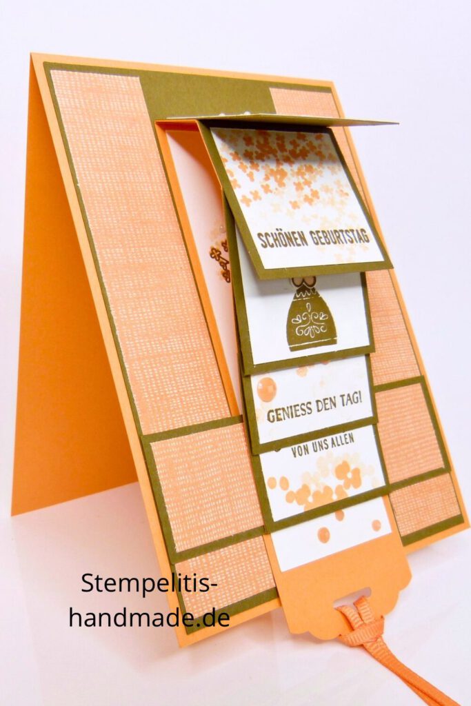 Wasserfallkarte, Wunderbare Vasen, Karten basteln, Stampin Up, handmade, Anleitung