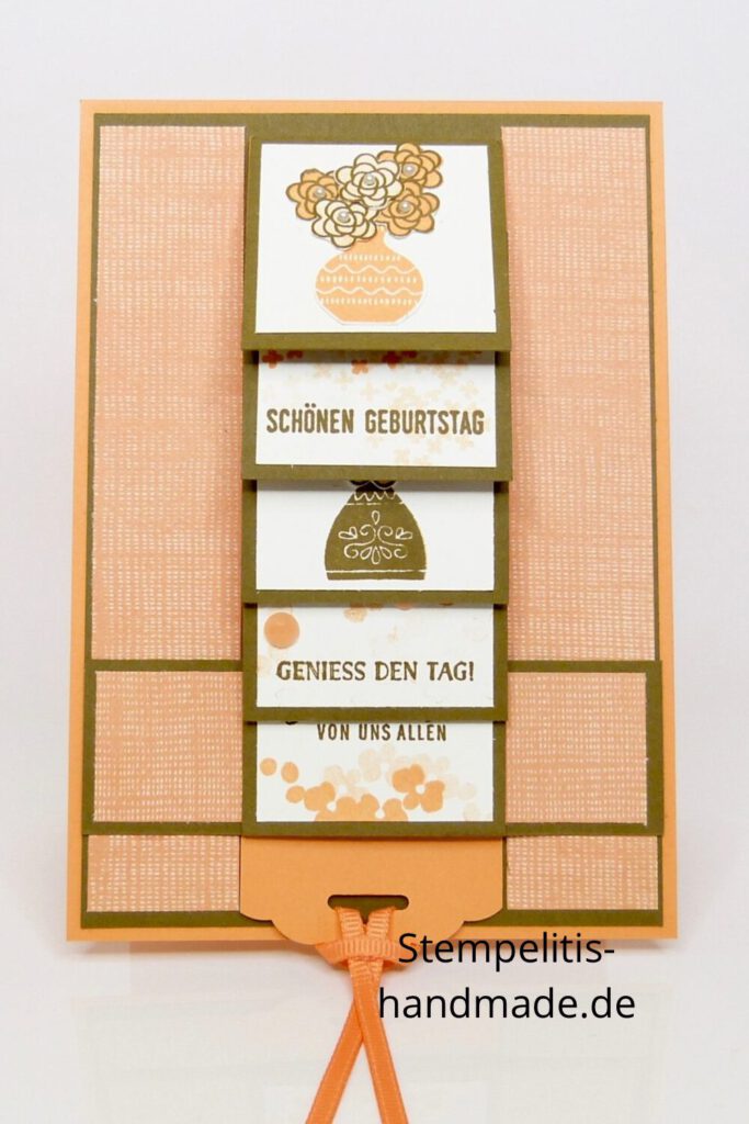 Wasserfallkarte, Wunderbare Vasen, Karten basteln, Stampin Up, handmade, Anleitung