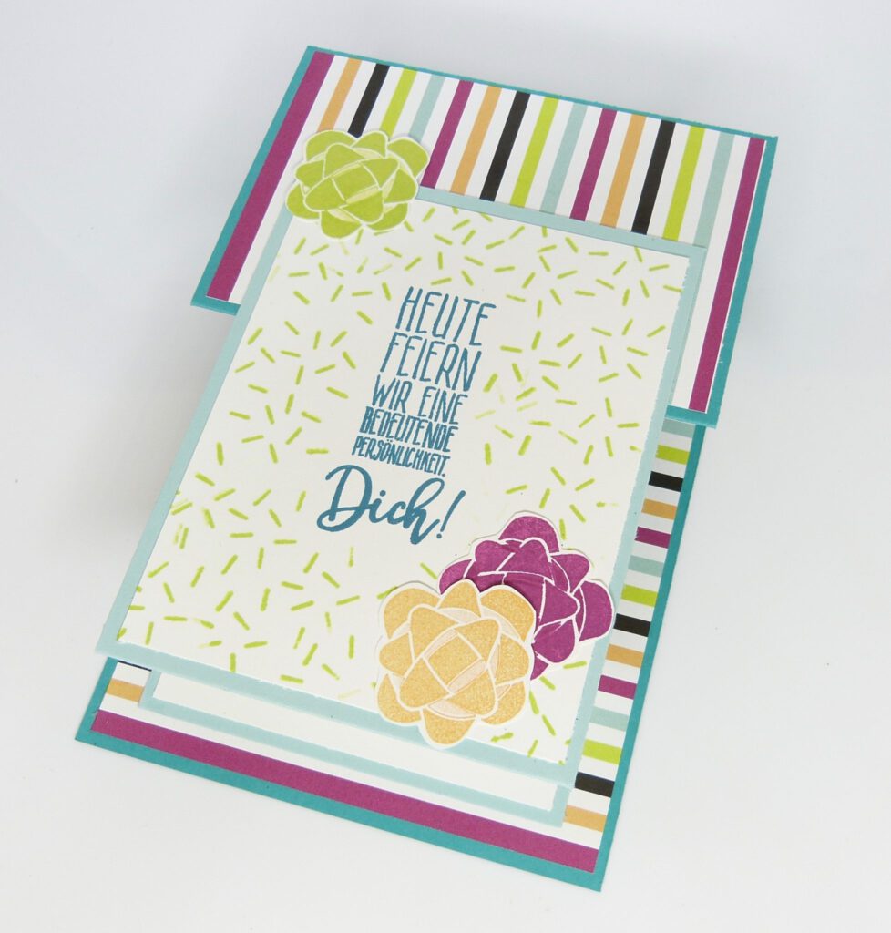 Z Fold Karte, Anleitung, Stampin Up, Tutorial, Geburtstagskarte, schenken, handmade