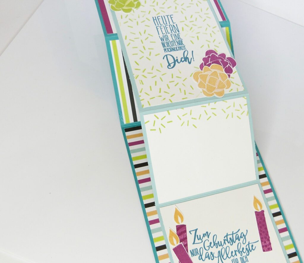 Z Fold Karte, Anleitung, Stampin Up, Tutorial, Geburtstagskarte, schenken, handmade