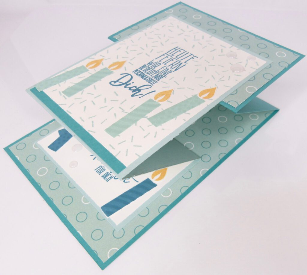 Z Fold Karte, Anleitung, Stampin Up, Tutorial, Geburtstagskarte, schenken, handmade
