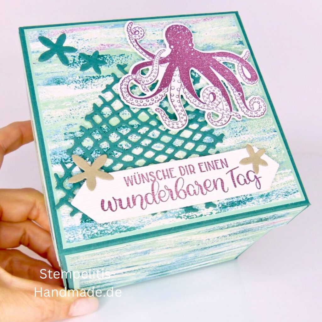 Explosionsbox Traum vom Meer, Geschenk, Box, Anleitung, Meer, Urlaub 