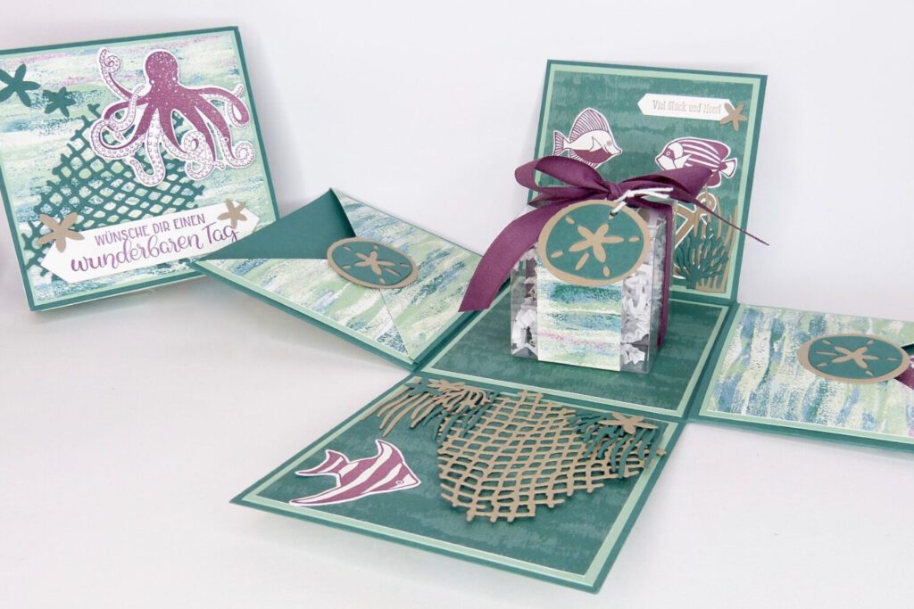 Explosionsbox Traum vom Meer, Geschenk, Box, Anleitung, Meer, Urlaub 