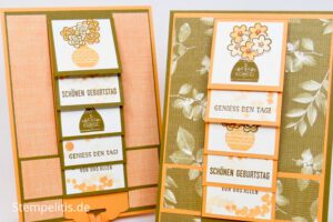 Wasserfallkarte, Wunderbare Vasen, Karten basteln, Stampin Up, handmade, Anleitung