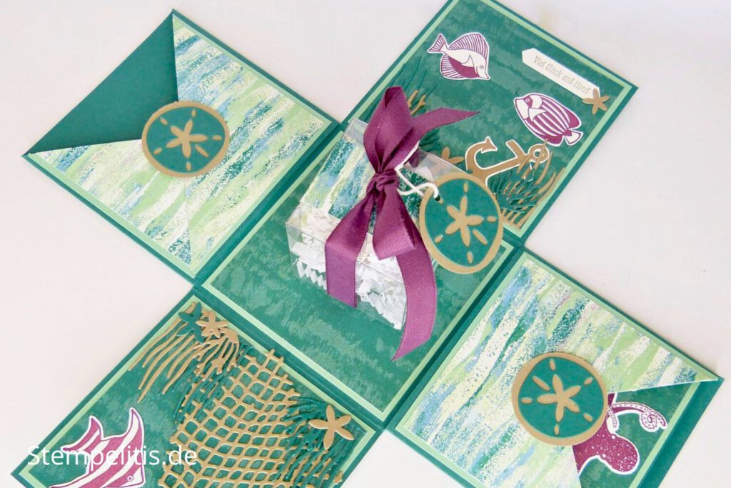 Explosionsbox Traum vom Meer, Geschenk, Box, Anleitung, Meer, Urlaub