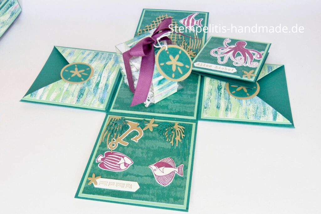 Explosionsbox Traum vom Meer, Geschenk, Box, Anleitung, Meer, Urlaub