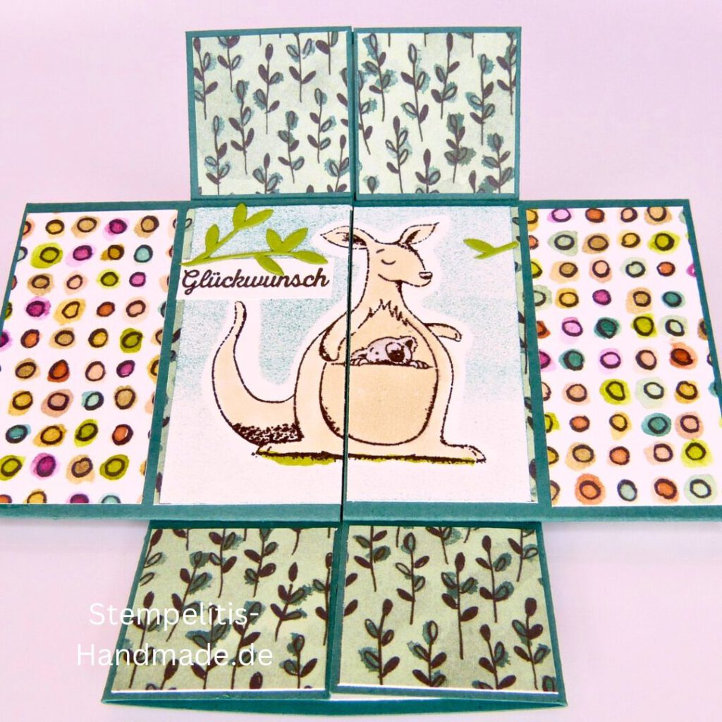 Endloskarte Tierisch wild, Karten basteln, Stampin Up, handmade, Anleitung