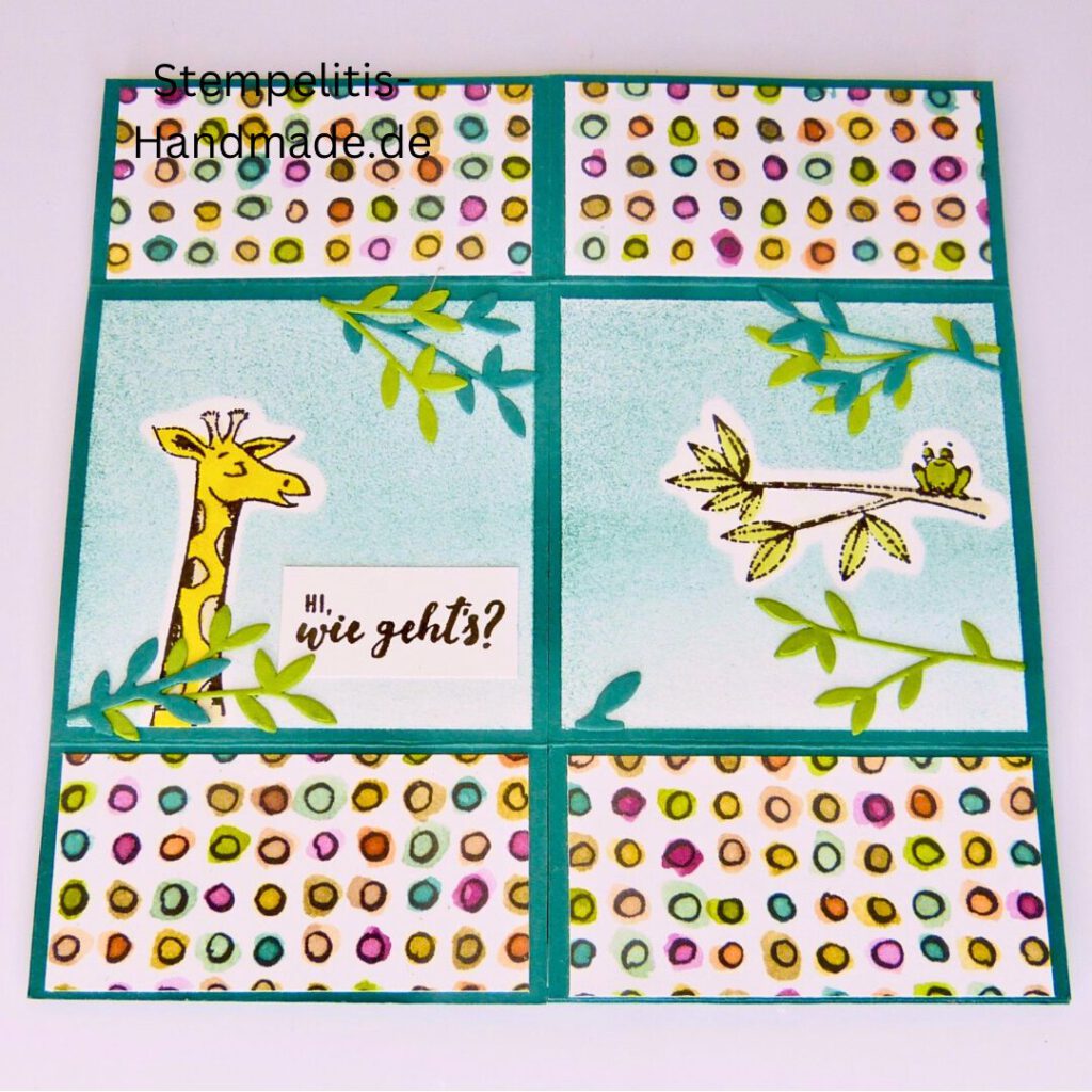 Endloskarte Tierisch wild, Karten basteln, Stampin Up, handmade, Anleitung