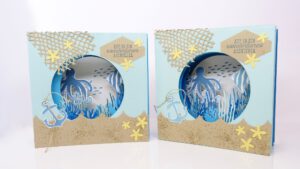 Tunnelkarte, Tutorial, Anleitung, Kartenform, Video, Papierbasteln, Meer, Stampin Up, Stempelitis