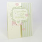 Schöne Erinnerung Lindgrün Perlen Hochzeitskarte