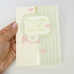 Schöne Erinnerungen Lindgrün mit Perlen Hochzeitskarte