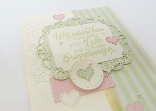 Schöne Erinnerung Lindgrün Hochzeitskarte