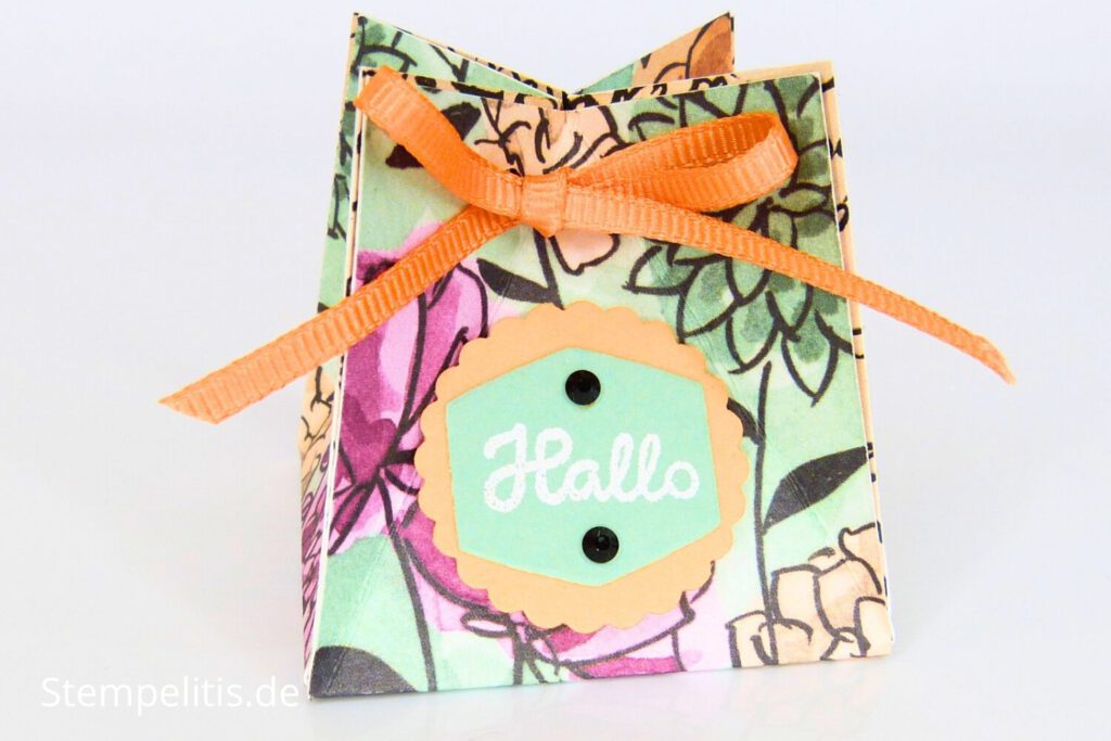 Kleine Schokoverpackung, Anleitung, Geschenk, Goodie, Stampin up, Stempelitis, handmade