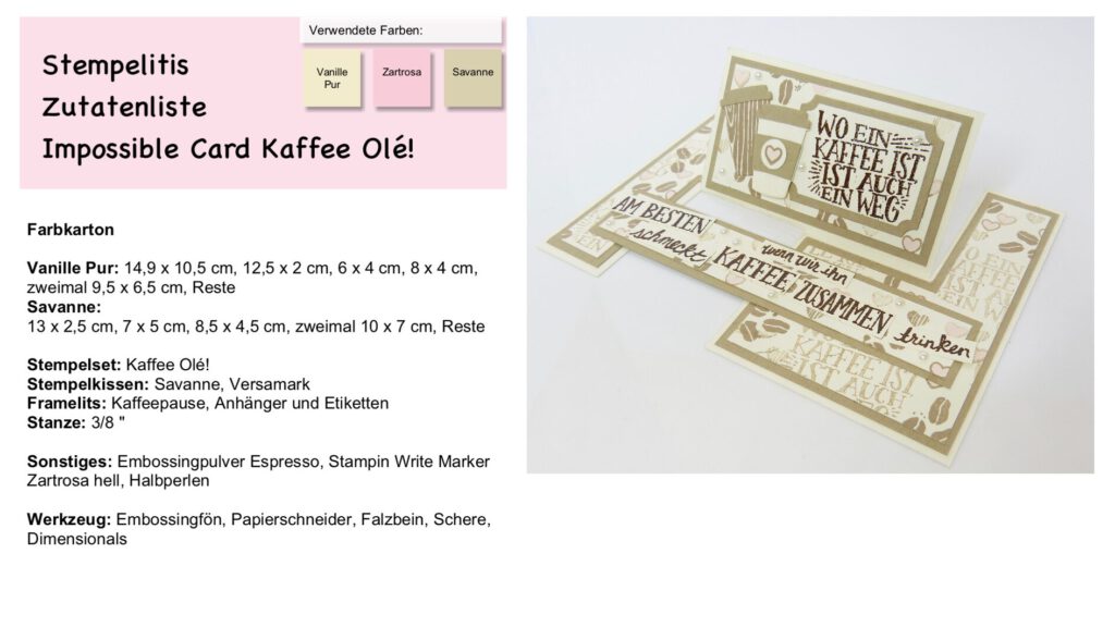 Karte basteln, Anleitung, Kartenform, Funfold, Stampin Up