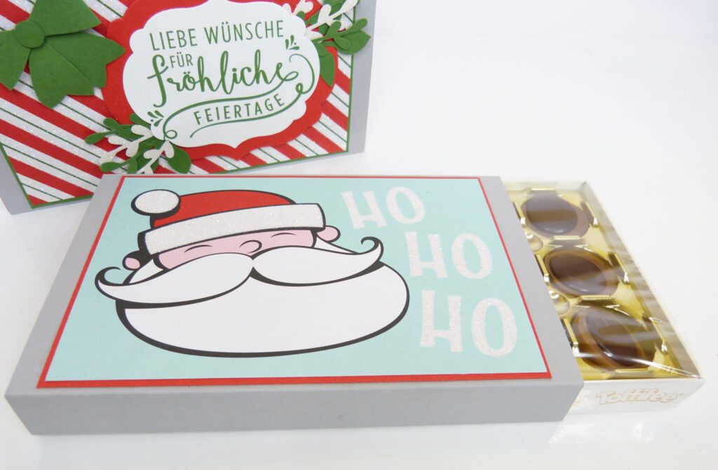 Verpackung, Weihnachten, Schachtel, Stampin Up, Weihnachtsmann, Schokolade
