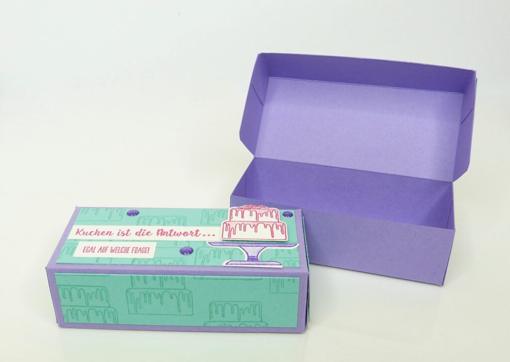 Kuchen, Verpackung, Geschenk, Anleitung, Stampin Up, Papierbasteln