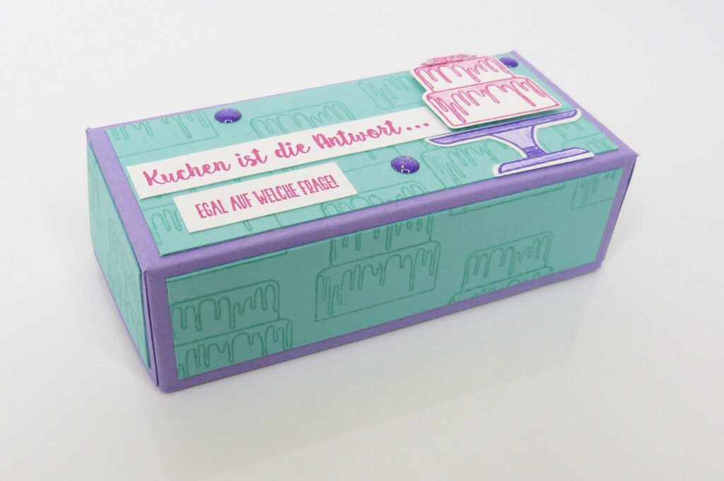 Kuchen, Verpackung, Geschenk, Anleitung, Stampin Up, Papierbasteln