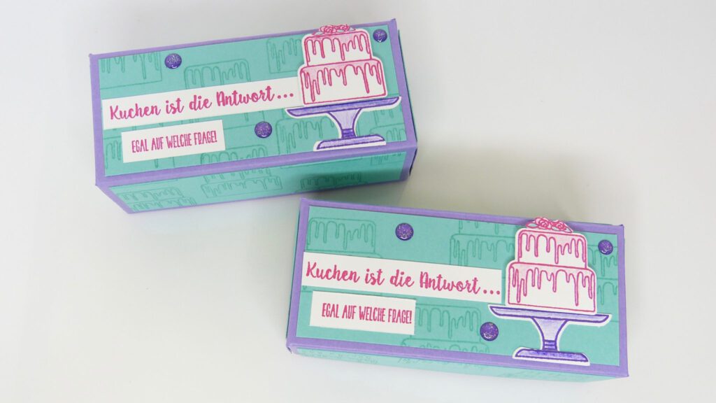 Kuchen, Verpackung, Geschenk, Anleitung, Stampin Up, Papierbasteln