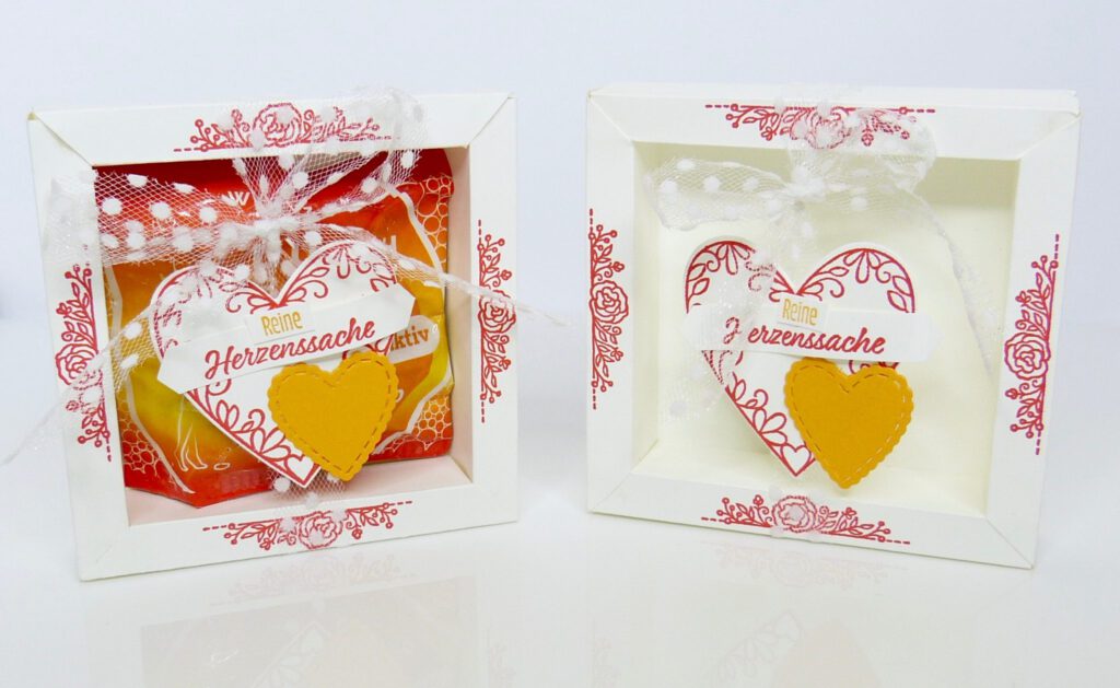 Shadowbox Herzenssache, Anleitung, Basteln, Bix, Stampin Up, Stempelitis