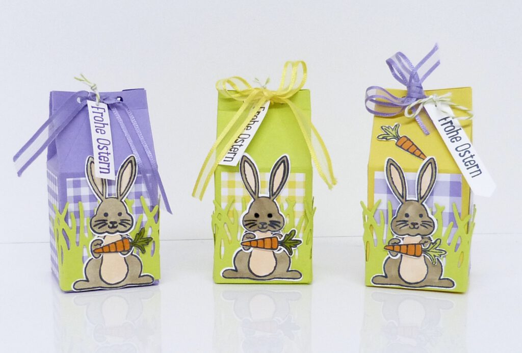 Milchkarton, Ostern, Hasen, Verpackung, basteln, Stampin Up