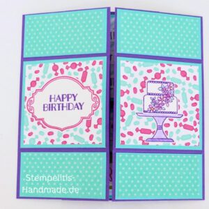 Endloskarte, Geburtstag, Anleitung, Stampin Up, Stempelitis