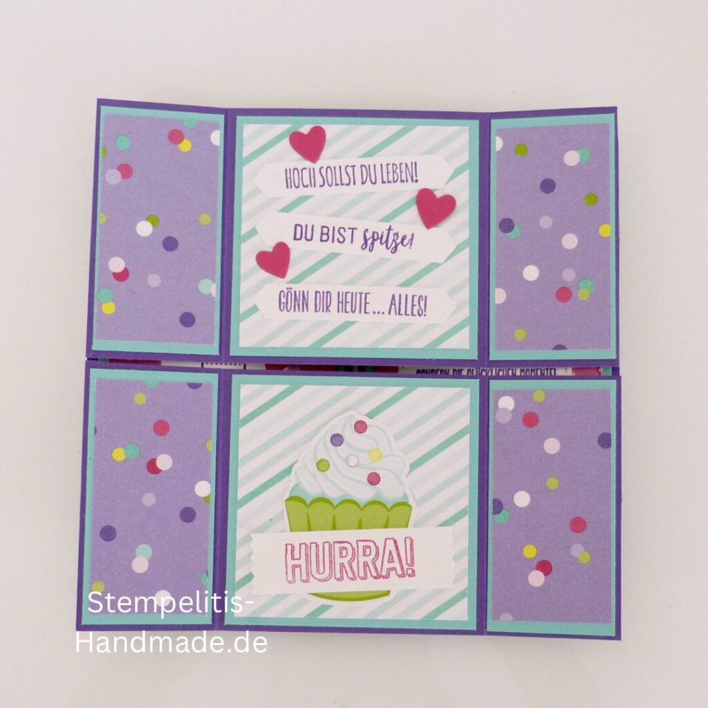 Endloskarte, Geburtstag, Anleitung, Stampin Up, Stempelitis