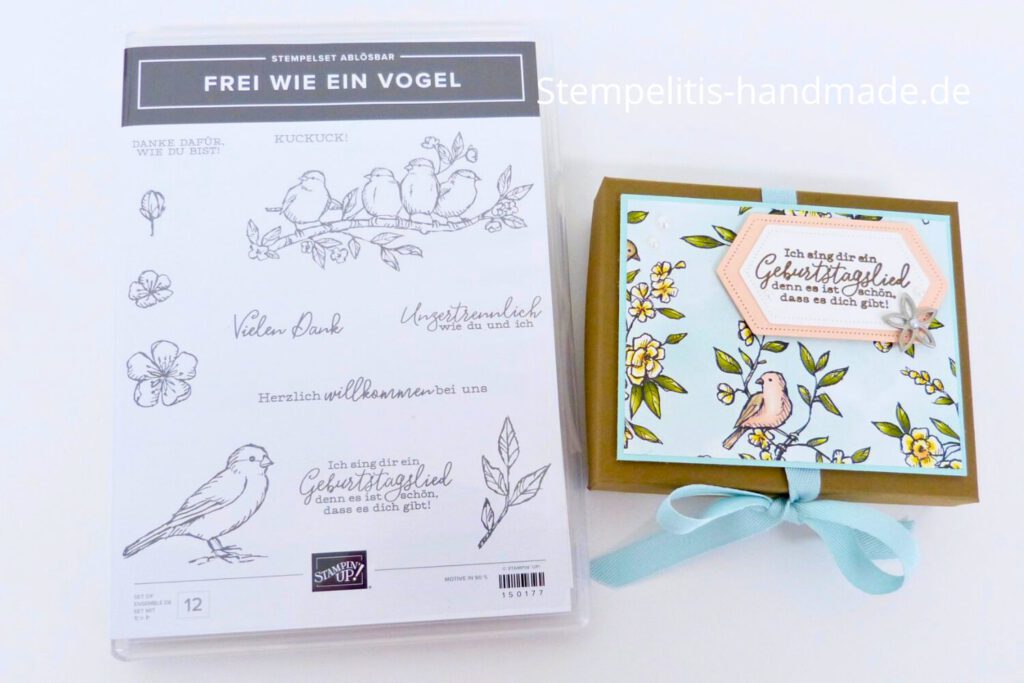 Geschenkbox, Vogelgarten, Anleitung, Verpackung, Geburtstag, Stampin Up