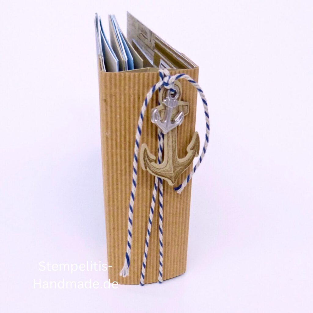 Minialbum, Fotoalbum, Segeln, Schiff, Meer, Album basteln, Papierbasteln, Stampin Up