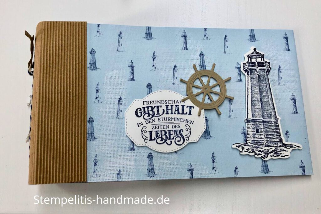 Minialbum, Fotoalbum, Segeln, Schiff, Meer, Album basteln, Papierbasteln, Stampin Up