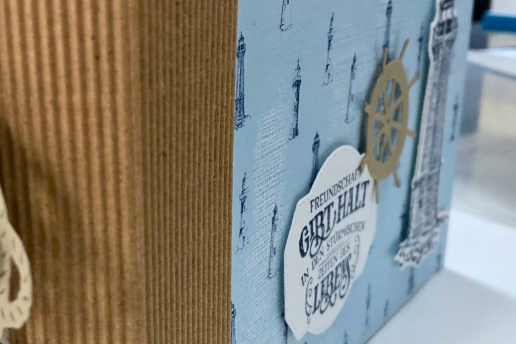 Minialbum, Fotoalbum, Segeln, Schiff, Meer, Album basteln, Papierbasteln, Stampin Up