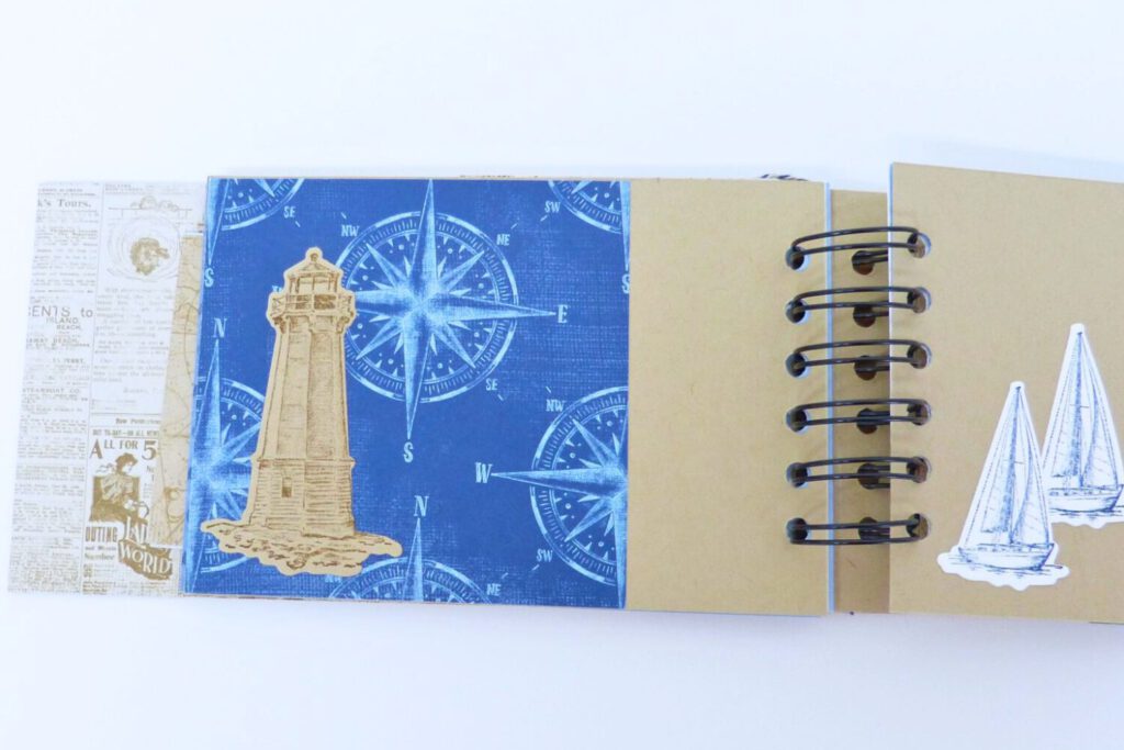 Minialbum, Fotoalbum, Segeln, Schiff, Meer, Album basteln, Papierbasteln, Stampin Up