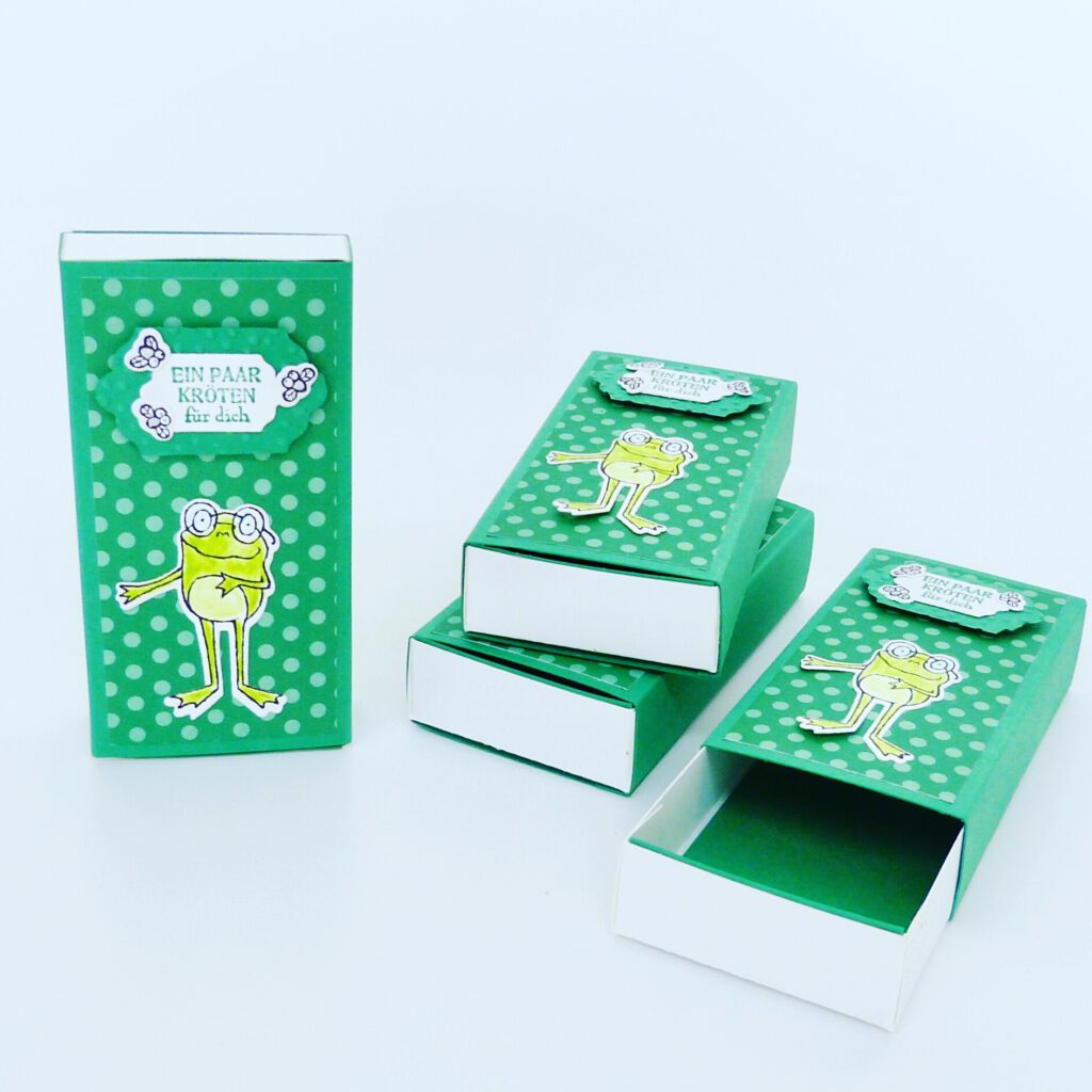 Schiebeschachtel, Frosch, Verpackung, Geschenkverpackung, Stampin Up, basteln, handmade