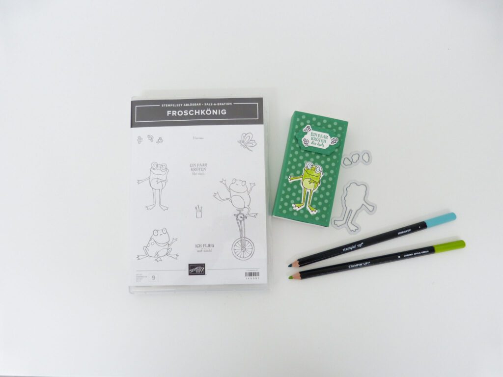Schiebeschachtel, Frosch, Verpackung, Geschenkverpackung, Stampin Up, basteln, handmade