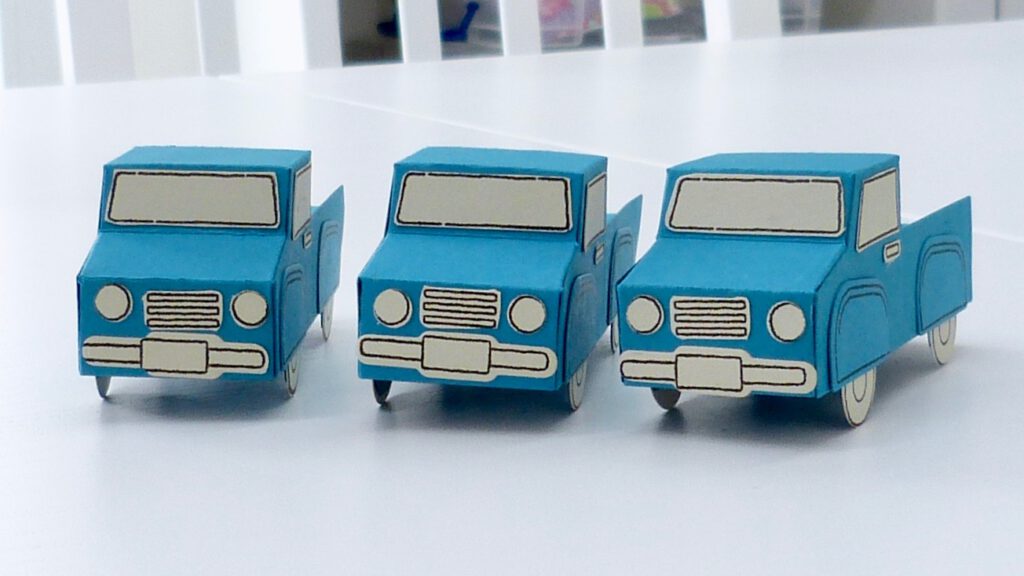 Ride with me, Truck aus Papier, Auto, Papierbasteln, Stampin up, Stempelitis, Anleitung