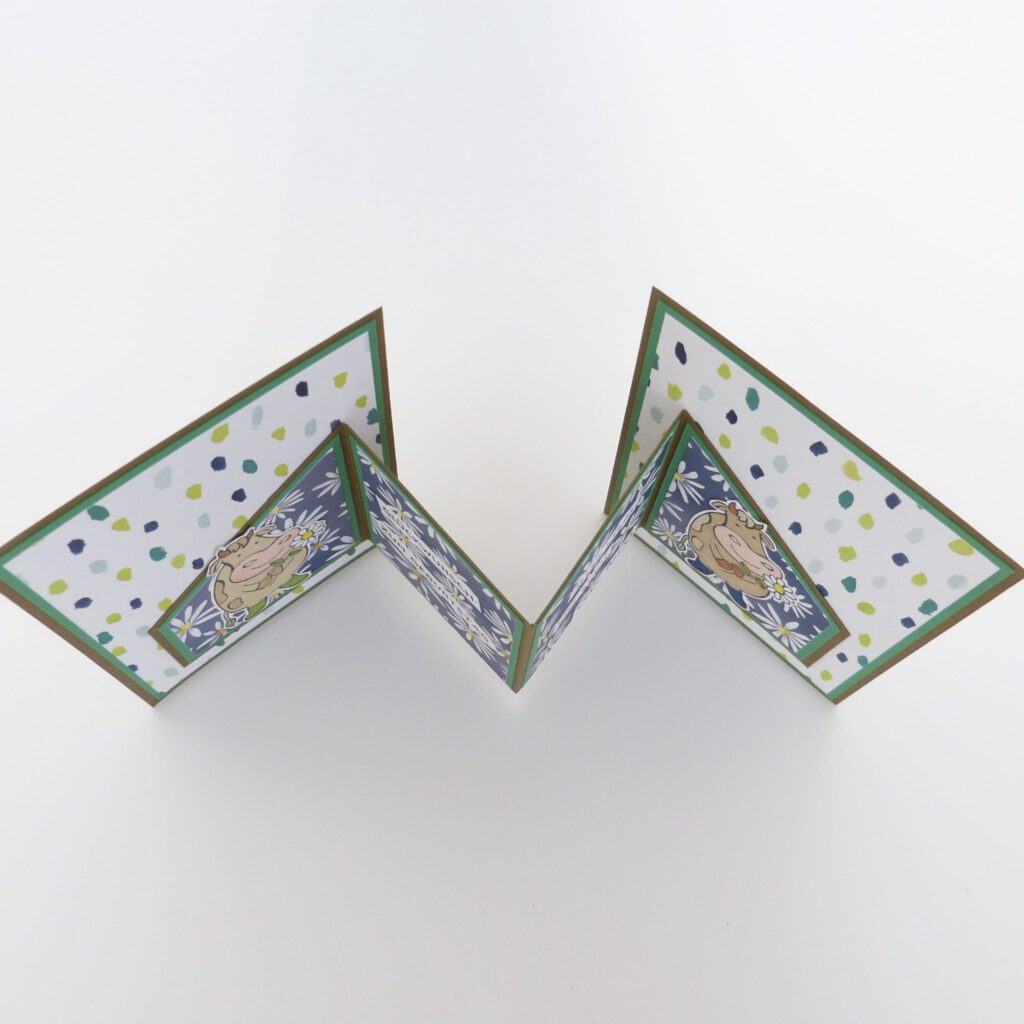 Kuhle Grüße, doppelte Einsteckkarte, Karten basteln, Kartenform, Funfold, Stampin Up, Stempelitis