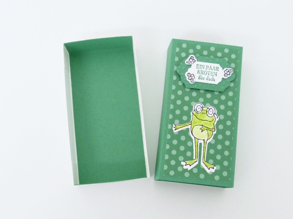 Schiebeschachtel, Frosch, Verpackung, Geschenkverpackung, Stampin Up, basteln, handmade