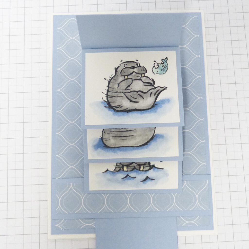 Flipziehkarte, Kartenform, Papierbasteln, Stampin Up, basteln, handmade