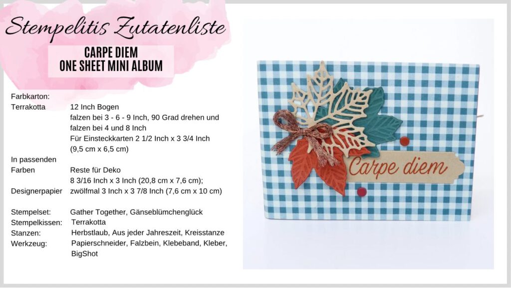 Minialbum, Fotoalbum, Herbst, Album basteln, Papierbasteln, Stampin Up
