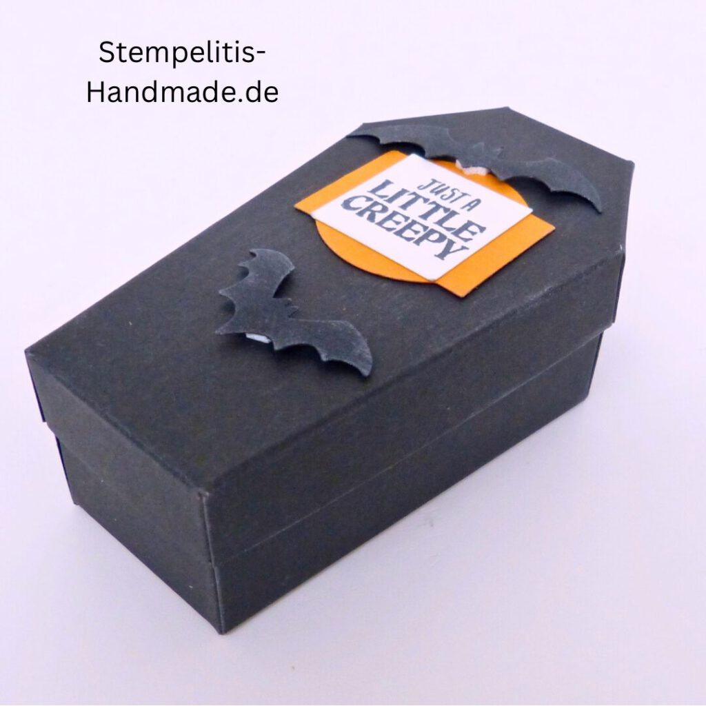 Halloween Sarg, basteln, Stampin Up, handmade, Anleitung