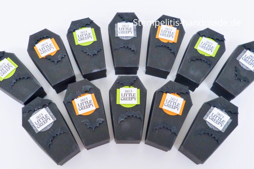 Halloween Sarg, basteln, Stampin Up, handmade, Anleitung