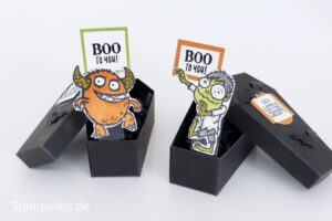 Halloween Sarg, basteln, Stampin Up, handmade, Anleitung