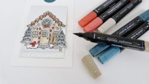 Ziehkarte, Weihnachten, Stampin Up, Knusperhäuschen, Papierbasteln, DIY, handmade, Stempelitis