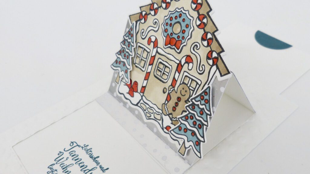 Ziehkarte, Weihnachten, Stampin Up, Knusperhäuschen, Papierbasteln, DIY, handmade, Stempelitis