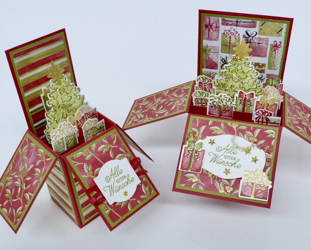 Card in a Box, Anleitung, Weihnachten, Kartenform, Stampin Up